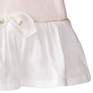 Chloe Dresses - Chloé Baby Girls' Jersey and Woven Bicolor Dress Chloe Dresses - Chloé Baby Girls' Jersey and Woven Bicolor Dress